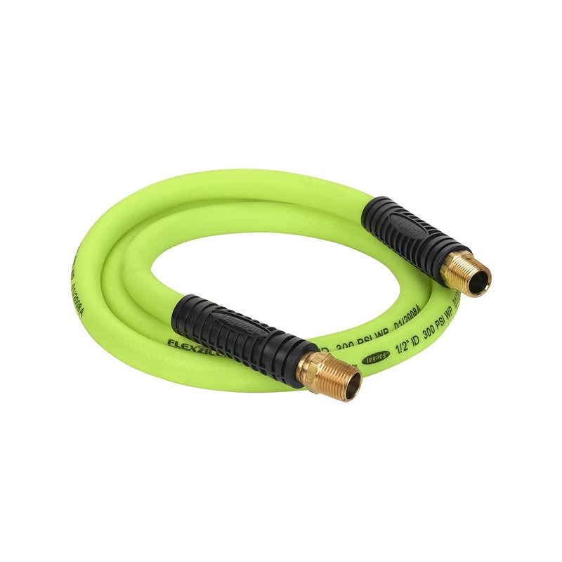 Flexzilla HFZ1206YW4S Air Whip Hoses 6 Feet | 1/2 X 6' Swivel Whip Hose- 1/2" Ends | Extreme All Weather Flexibility | Lightweight | Increased Longevity